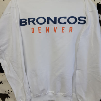 Broncos Football White Sweatshirt