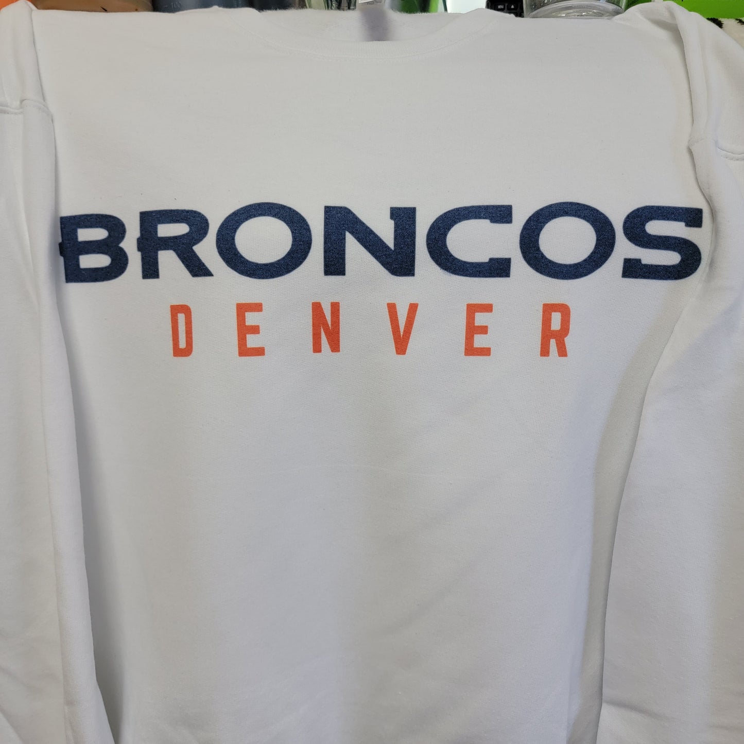 Broncos Football White Sweatshirt