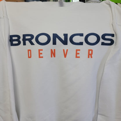 Broncos Football White Sweatshirt