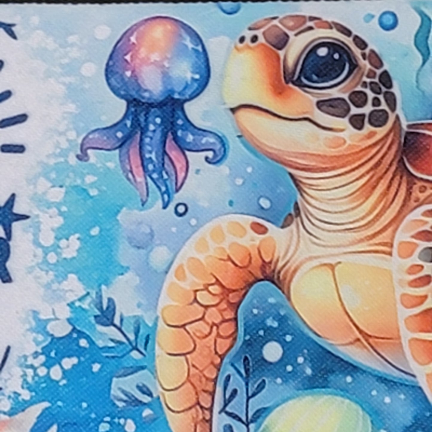 Sea Turtle Rectangle Hat Patch