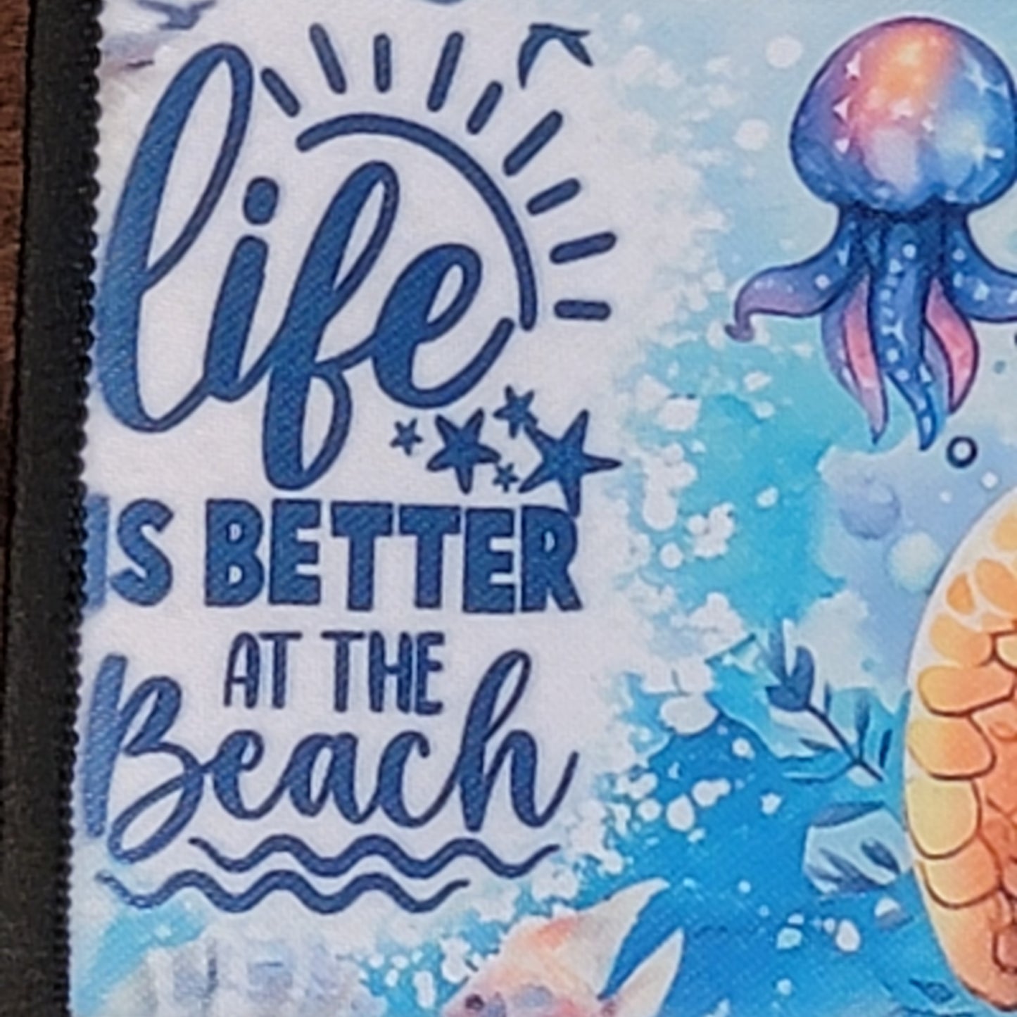 Sea Turtle Rectangle Hat Patch