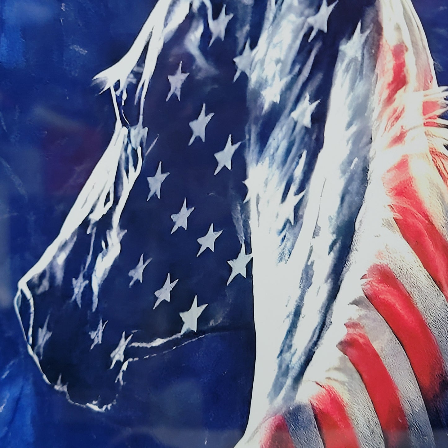 American Flag Horse Patriotic Metal Sign