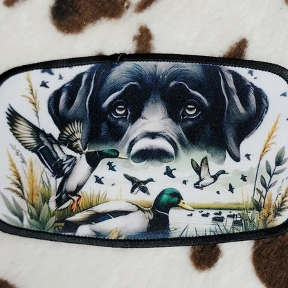 Duck Hunting Lab Western Hat Patch