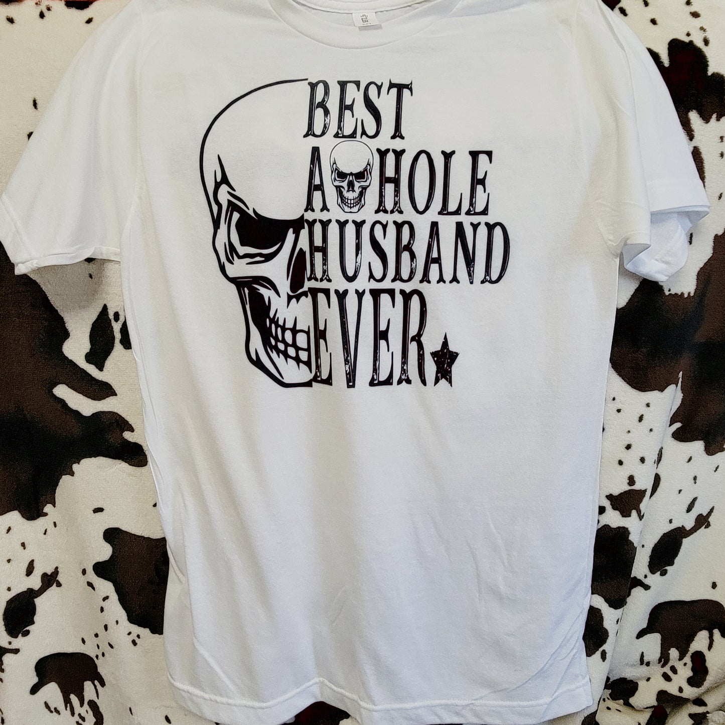 Best Asshole Husband White Mens Graphic T-Shirt