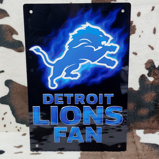 Detroit Lions Football Sports Metal Sign