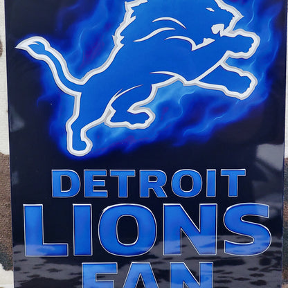 Detroit Lions Football Sports Metal Sign