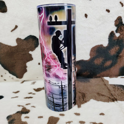 Linemans Prayer 20oz Skinny Tumbler