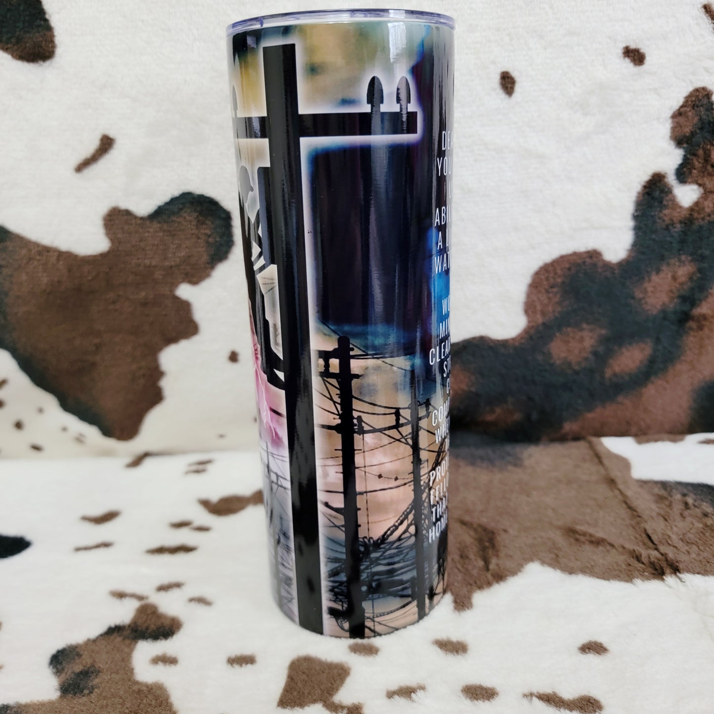 Linemans Prayer 20oz Skinny Tumbler