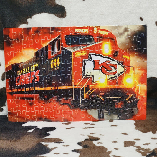 Chiefs Football Train 120 PC Handmade Jigsaw Puzzle