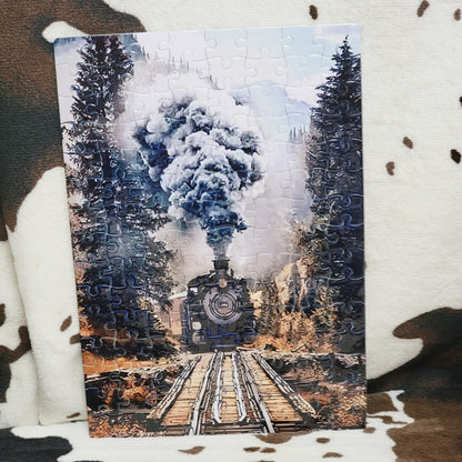 Woodland Train 120 PC Handmade Jigsaw Puzzle