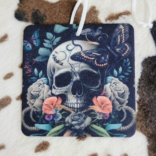 Skull Butterfly Unscented Car Air Freshener