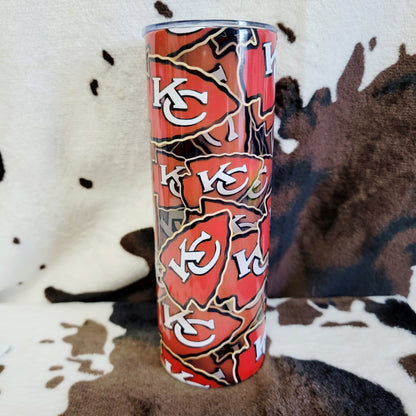 Kansas City Chiefs 20oz Skinny Tumbler