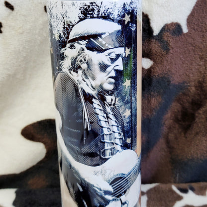 Willie Nelson Flag 20oz Skinny Tumbler