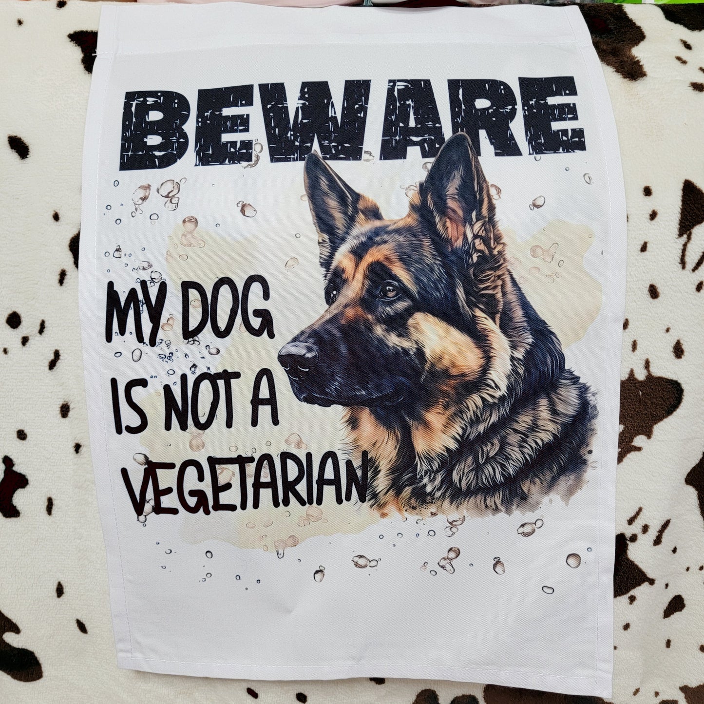German Shepherd Beware Garden Flag 12x18 (Copy)