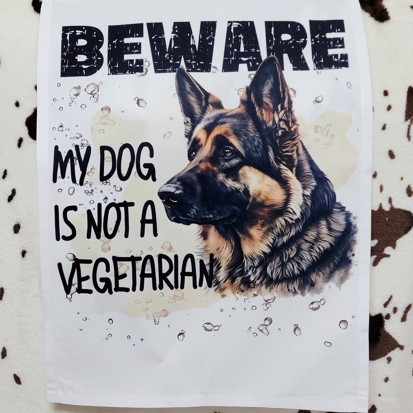 German Shepherd Beware Garden Flag 12x18 (Copy)