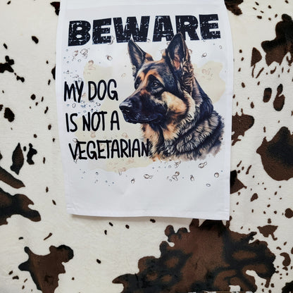 German Shepherd Beware Garden Flag 12x18 (Copy)
