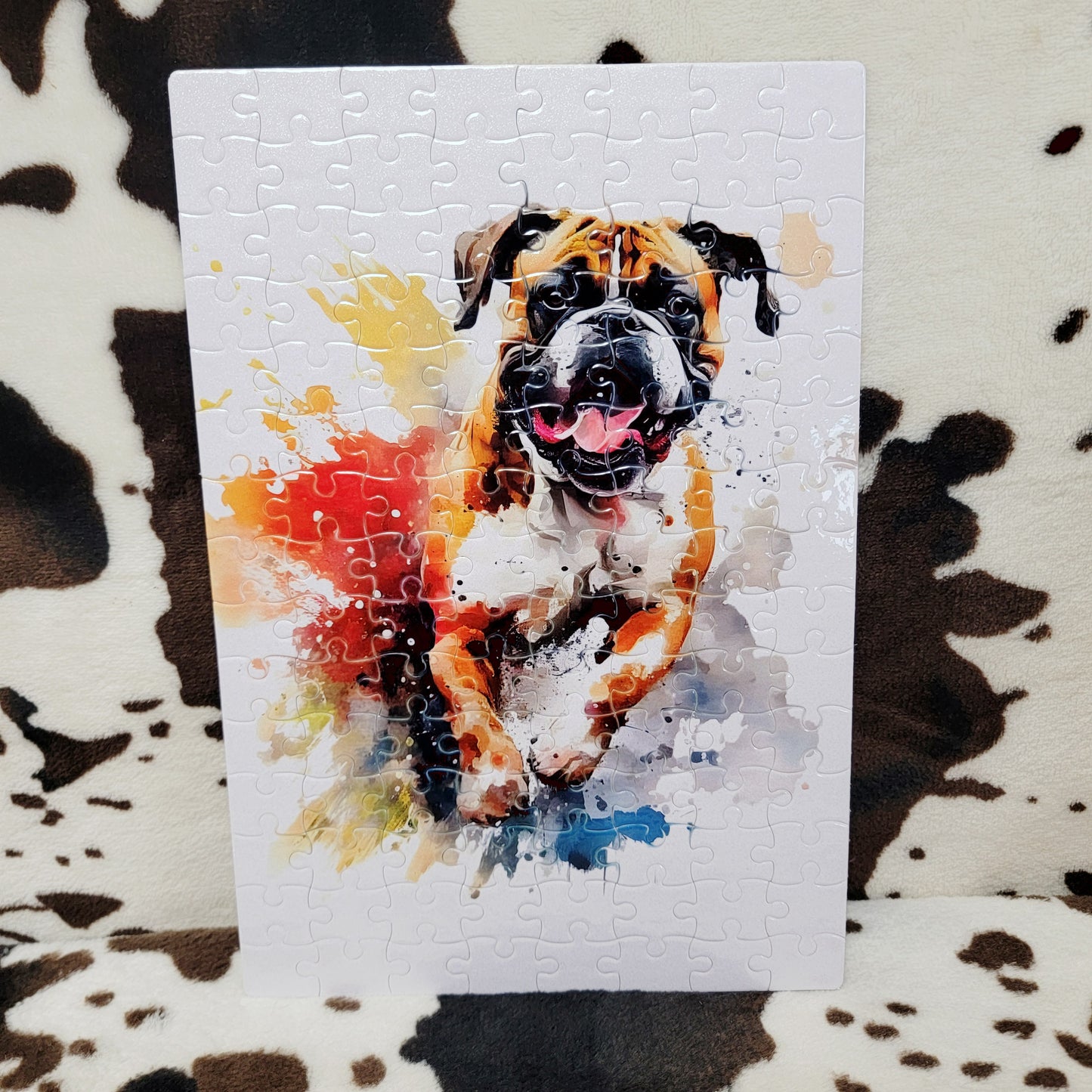 Boxer Dog Animal 120-Piece Jigsaw Puzzle Handmade Custom One-of-a-Kind