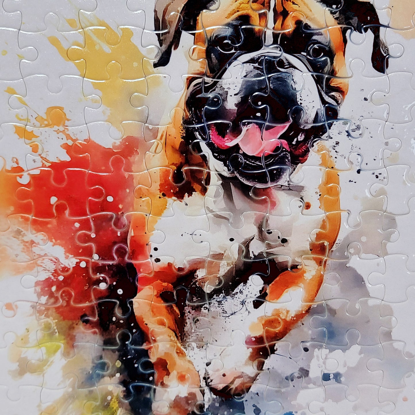Boxer Dog Animal 120-Piece Jigsaw Puzzle Handmade Custom One-of-a-Kind
