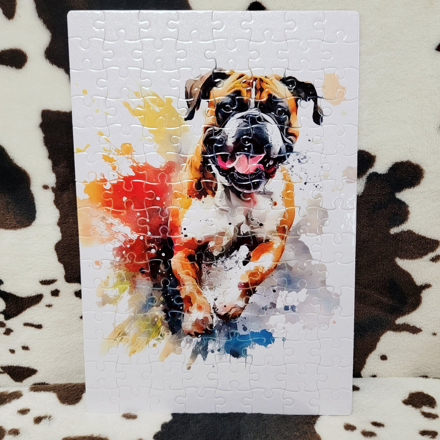 Boxer Dog Animal 120-Piece Jigsaw Puzzle Handmade Custom One-of-a-Kind