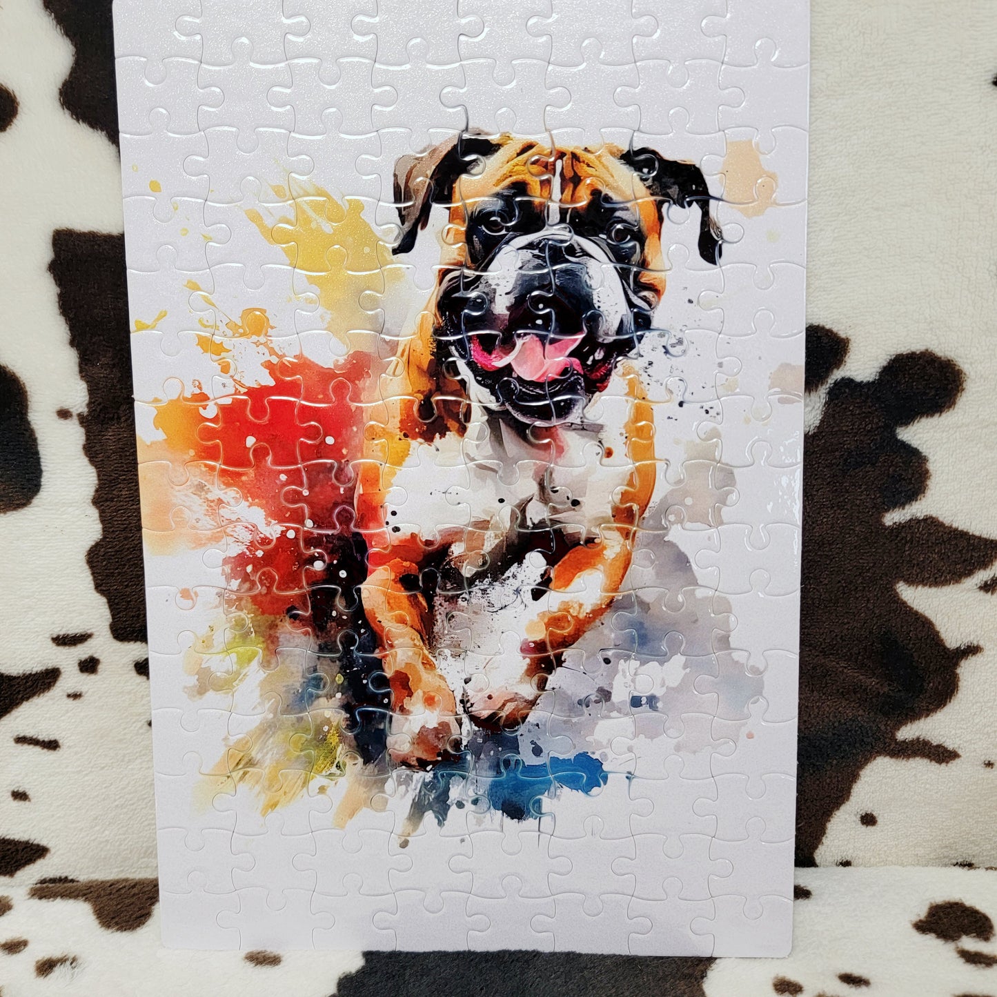 Boxer Dog Animal 120-Piece Jigsaw Puzzle Handmade Custom One-of-a-Kind