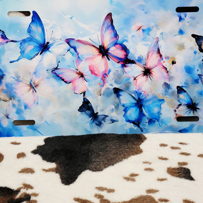 Blue Butterfly Car Tag License Plate
