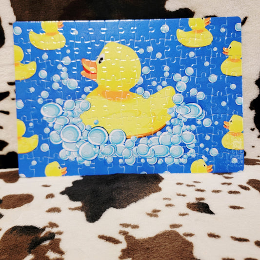 Rubber Duck 120-Piece Jigsaw Puzzle Handmade Custom One-of-a-Kind
