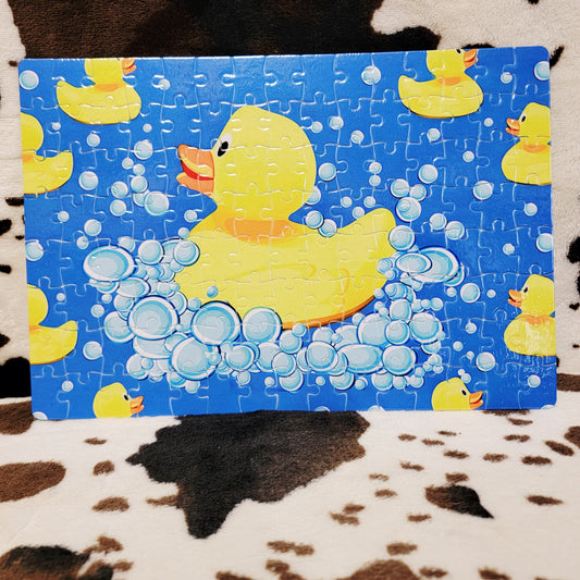 Rubber Duck 120-Piece Jigsaw Puzzle Handmade Custom One-of-a-Kind