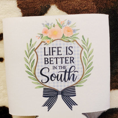Better In The South Custom Can Cooler Koozie Insulated Drink Sleeve Drink Holder