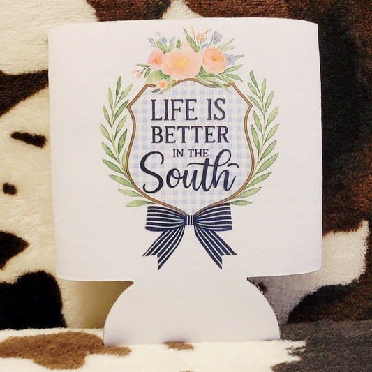 Better In The South Custom Can Cooler Koozie Insulated Drink Sleeve Drink Holder