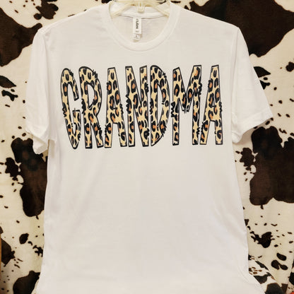 Grandma Animal Print Western Graphic T-Shirt