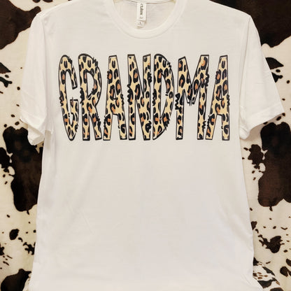 Grandma Animal Print Western Graphic T-Shirt