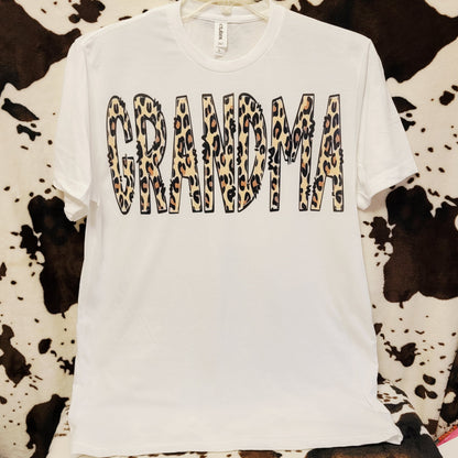Grandma Animal Print Western Graphic T-Shirt
