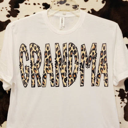 Grandma Animal Print Western Graphic T-Shirt