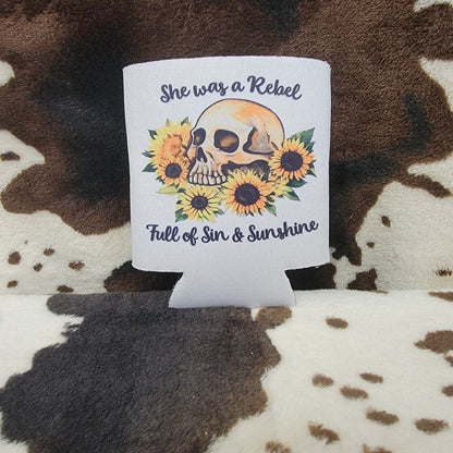 She Was A Rebel Can Cooler Koozie