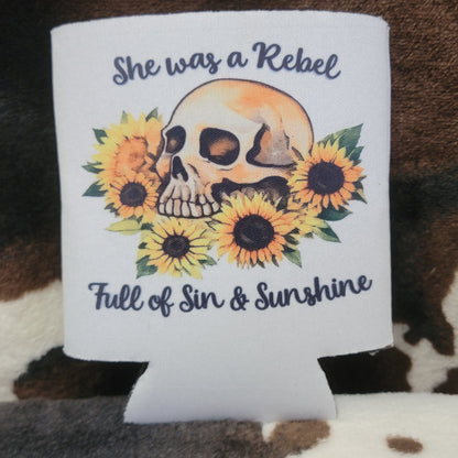 She Was A Rebel Can Cooler Koozie