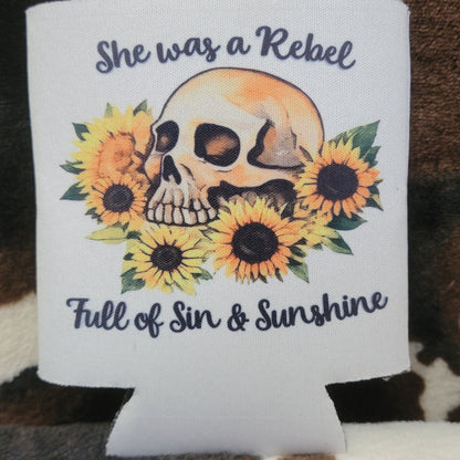 She Was A Rebel Can Cooler Koozie