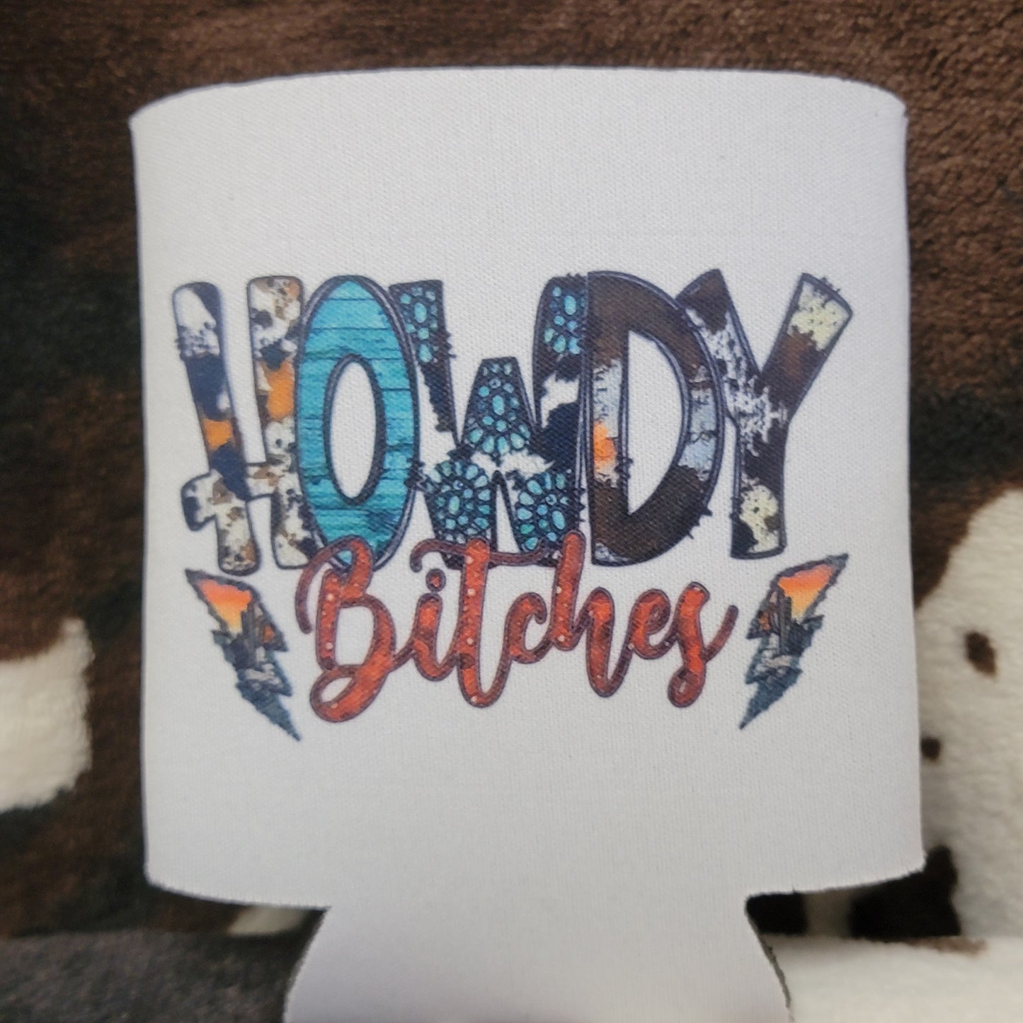 Howdy Western Can Cooler Drink Koozie