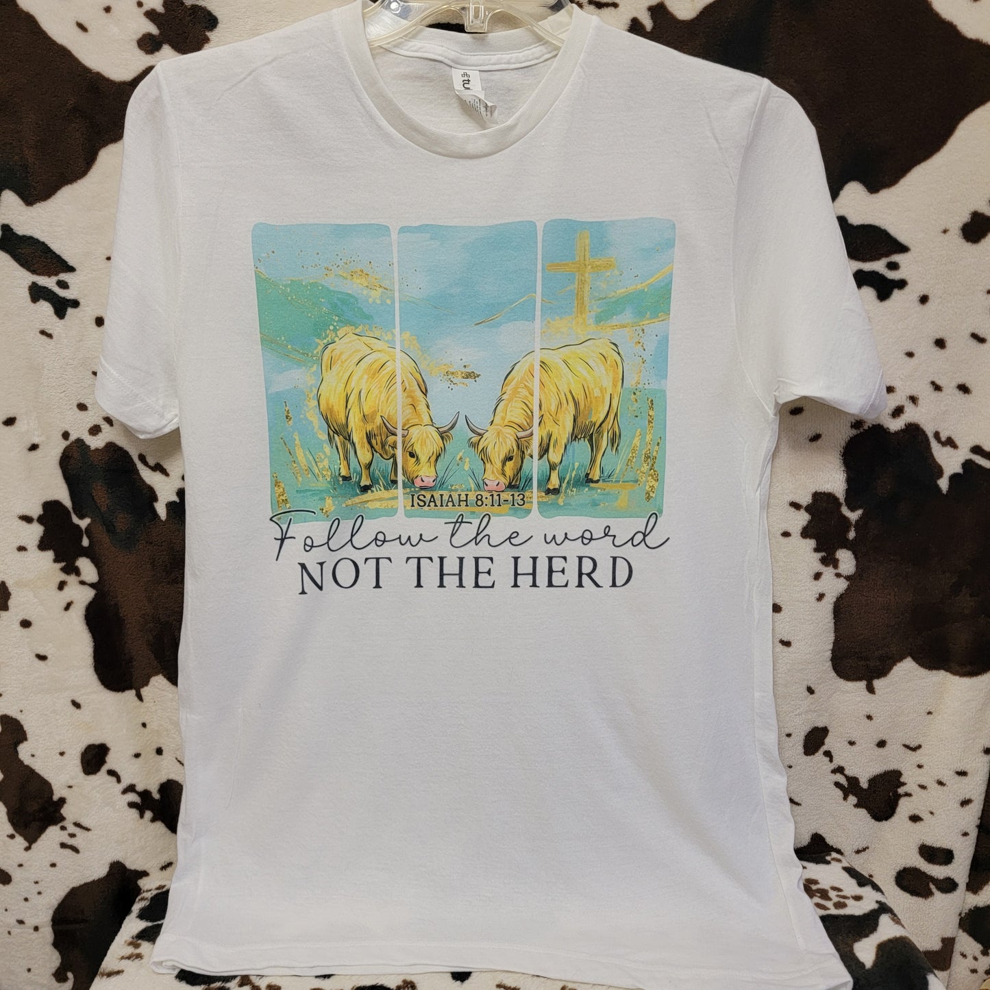 Follow The Word Religious Western Graphic Tee Shirt