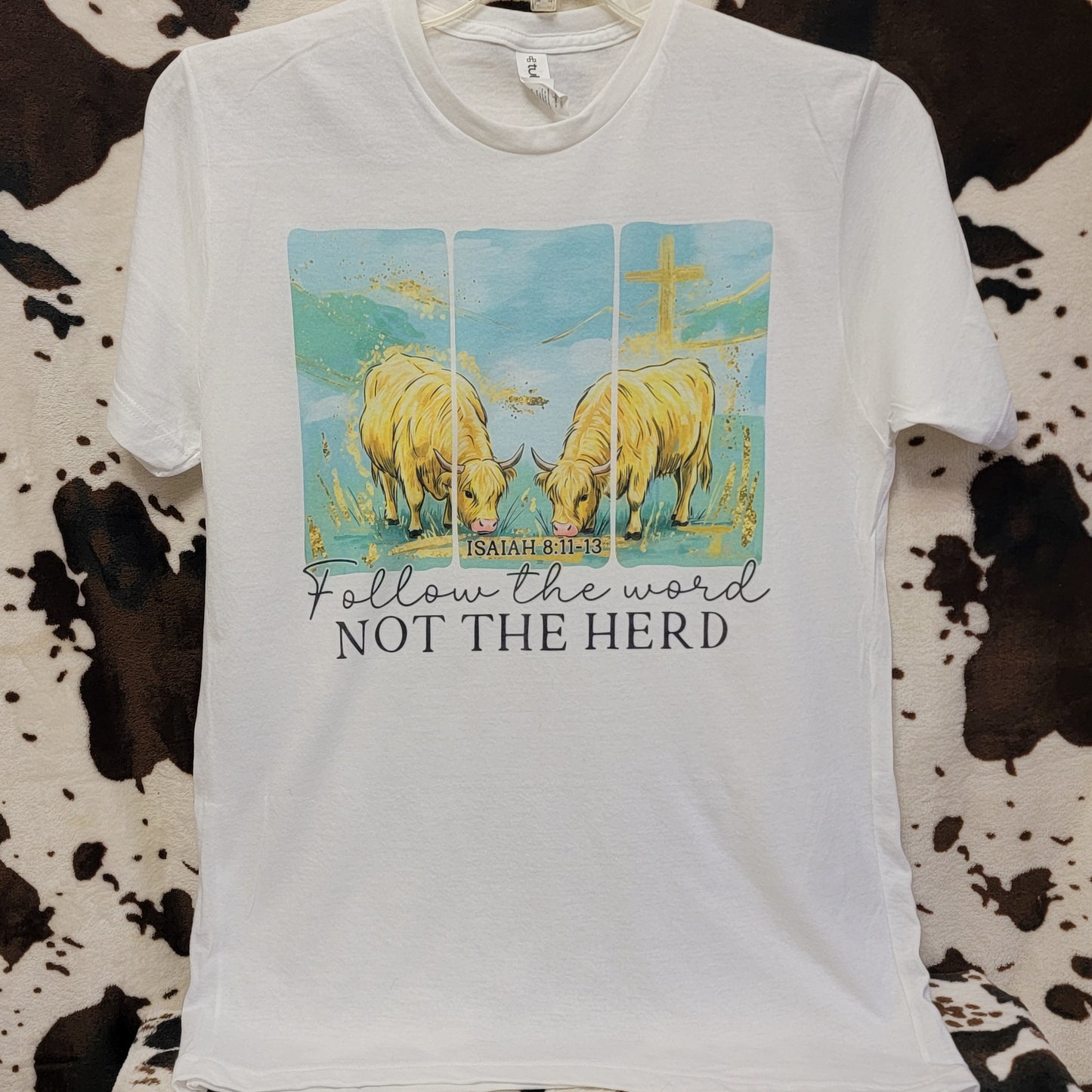 Follow The Word Religious Western Graphic Tee Shirt