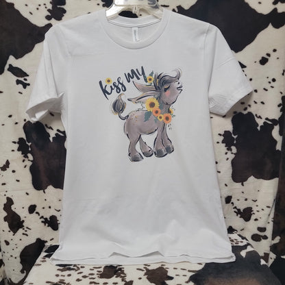 Kiss My Donkey Funny Graphic T-Shirt