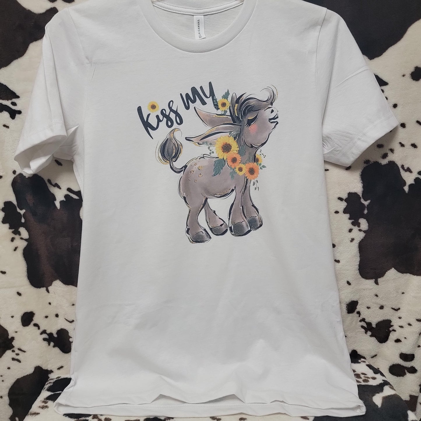 Kiss My Donkey Funny Graphic T-Shirt