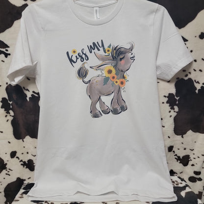 Kiss My Donkey Funny Graphic T-Shirt