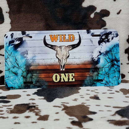 Wild One Western Car Tag License Plate