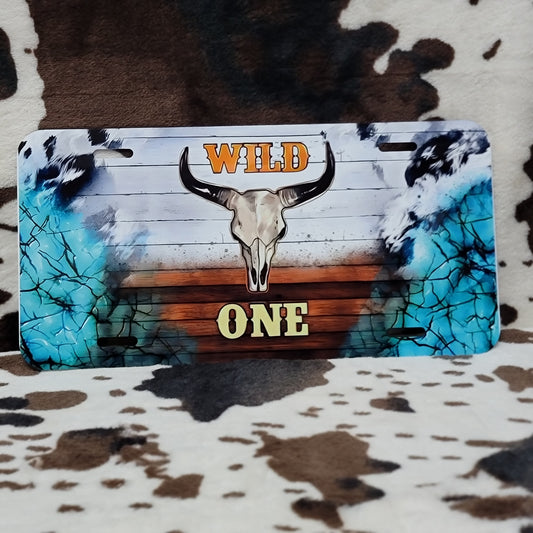 Wild One Western Car Tag License Plate