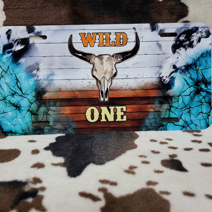 Wild One Western Car Tag License Plate