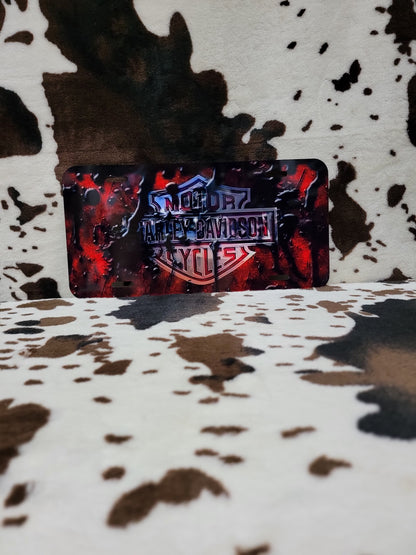 Harley Red Custom Handmade Car Tag License Plate