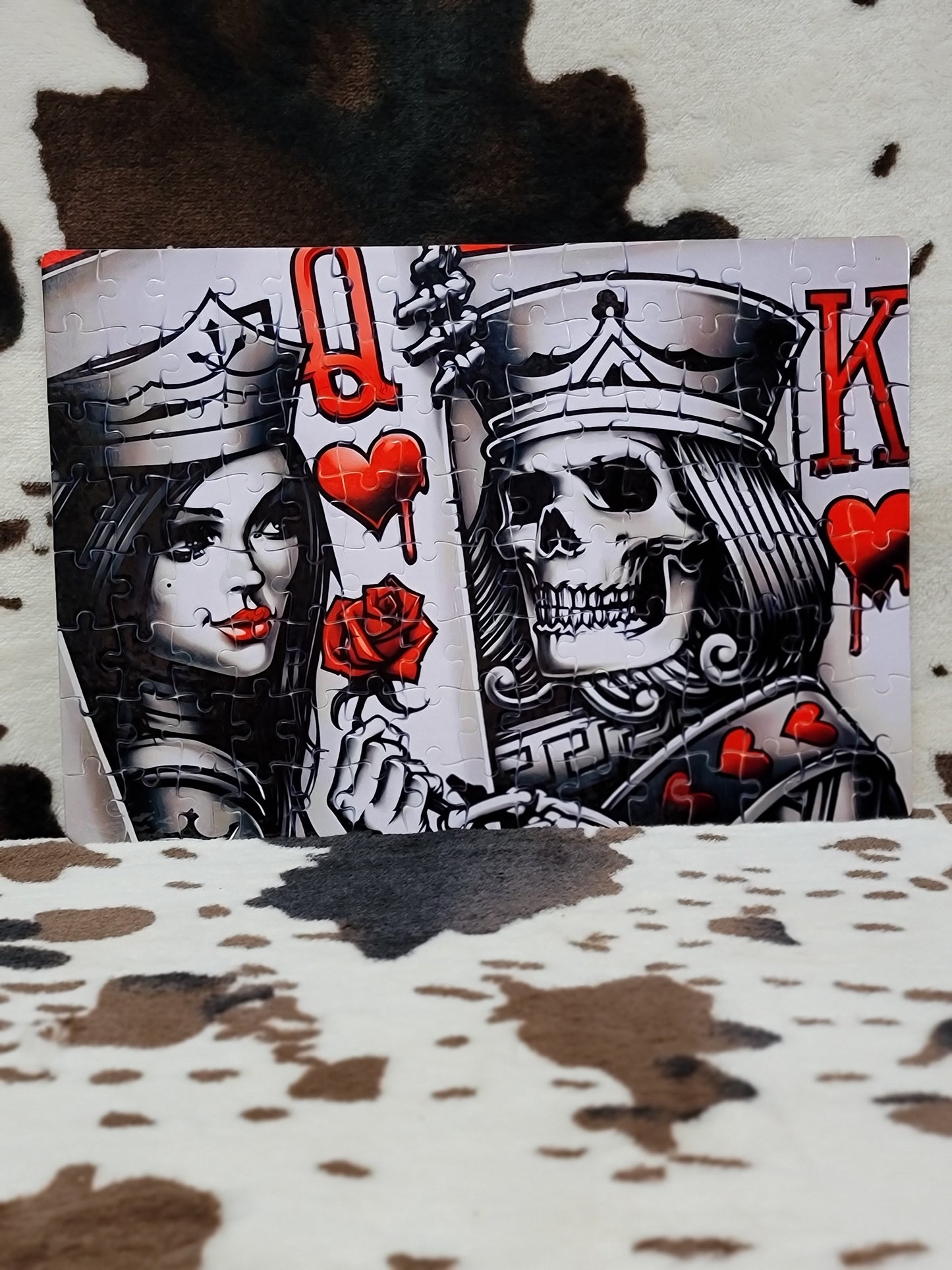 King and Queen Card 120 PC Handmade Jigsaw Puzzle