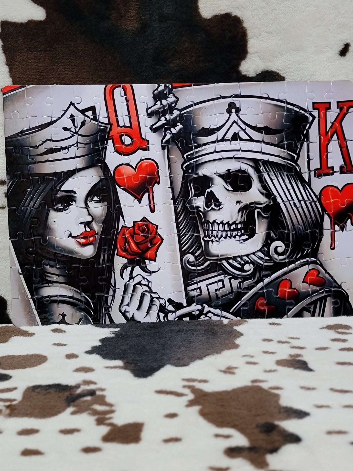 King and Queen Card 120 PC Handmade Jigsaw Puzzle