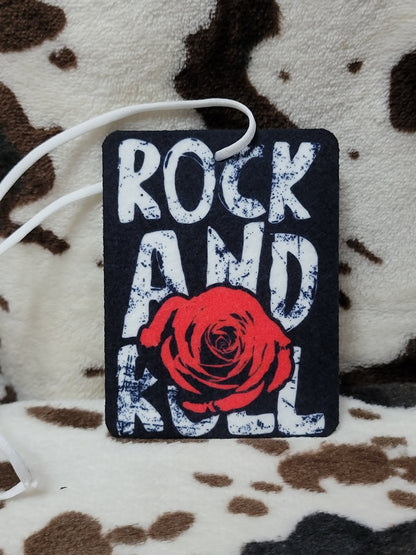 Rock and Roll Rose Unscented Car Air Freshener