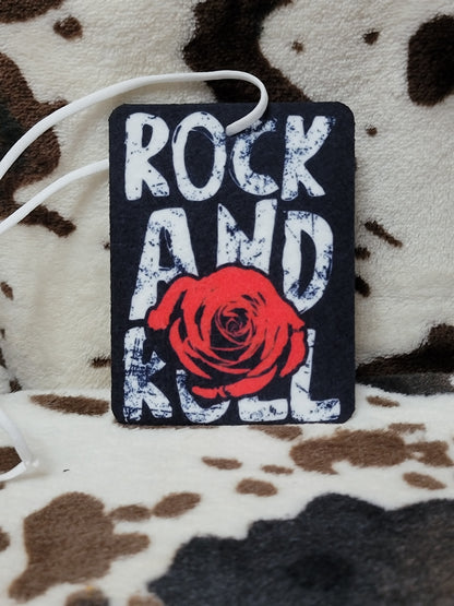 Rock and Roll Rose Unscented Car Air Freshener